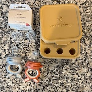 Moss & Fawn Silicone Baby Feeder Set